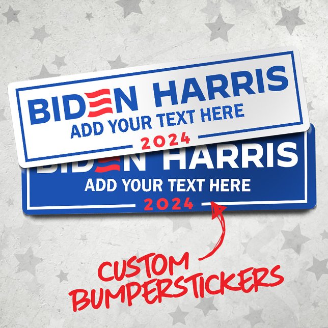 Pegatina Para Coche Crea tu propio Biden Harris 2024 (Custom Biden Harris Bumperstickers from Politiclothes.com
Choose PERSONALIZE > ENTER TEXT or EDIT )
