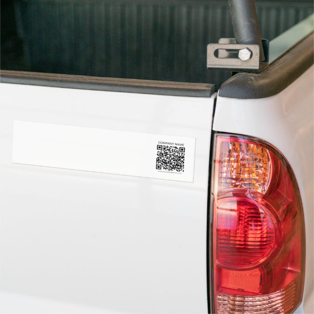 Pegatina Para Coche Crea tu propio código QR | Blanco y Negro (En Camión)