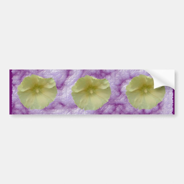 Pegatina Para Coche Cream Hollyhock Bumper Sticker (Frente)