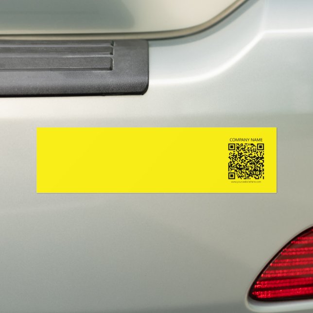 Pegatina Para Coche Crear un código QR | Fácilmente visto en amarillo  (en coche)