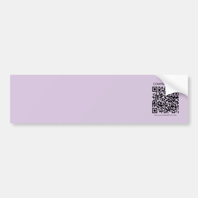 Pegatina Para Coche Create a QR Code | Pale Lavender Violet (Frente)