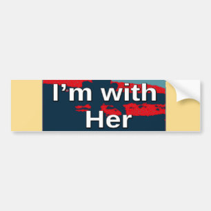 Pegatina Para Coche Create Your Own Colorful Change I am With Her