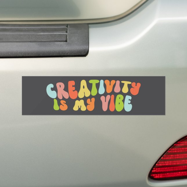 Pegatina Para Coche Creatividad Groovy es mi opinión, artista creativo (en coche)