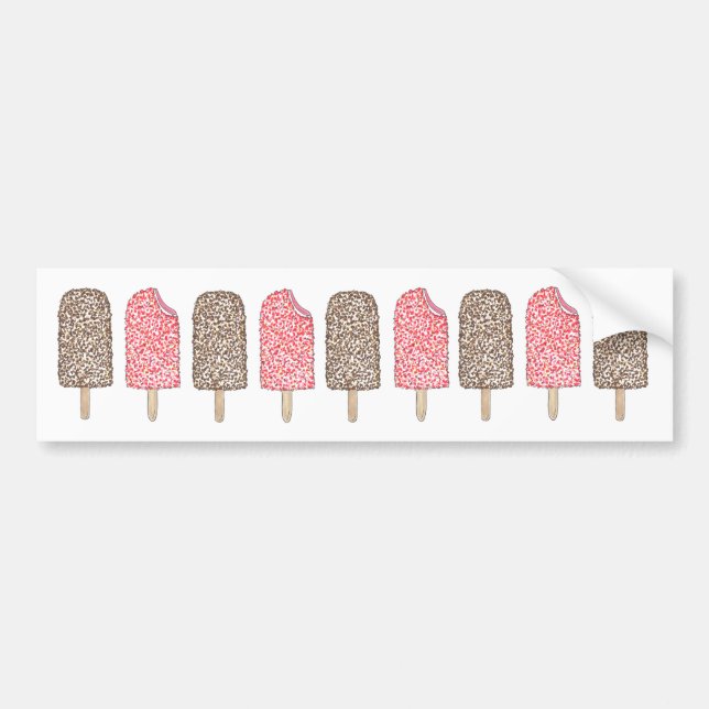 Pegatina Para Coche Crema De Hielo Eclair Popsicle Popsicles Sticker (Frente)