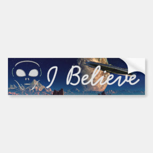 Pegatina Para Coche Creo, Aliens UFO Bumper Sticker