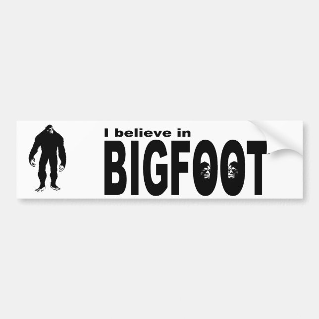 Pegatina Para Coche Creo en BIGFOOT (Frente)