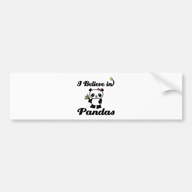 Pegatina Para Coche creo en los pandas (Frente)