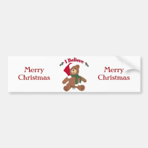 Pegatina Para Coche ¡Creo! Navidades Teddy Bear