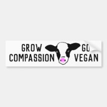 Crezca la compasión - va el vegano - vaca del bebé