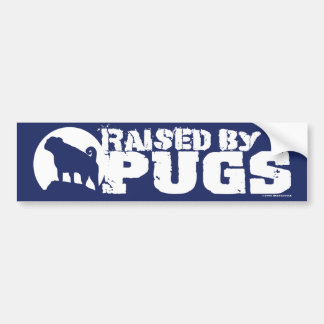 Pegatina Para Coche CRIADO POR PUGS Blue Bumper Sticker