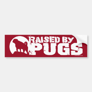 Pegatina Para Coche CRIADO POR PUGS Red Bumper Sticker