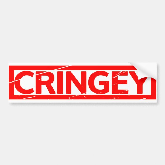 Pegatina Para Coche Cringey Stamp (Frente)