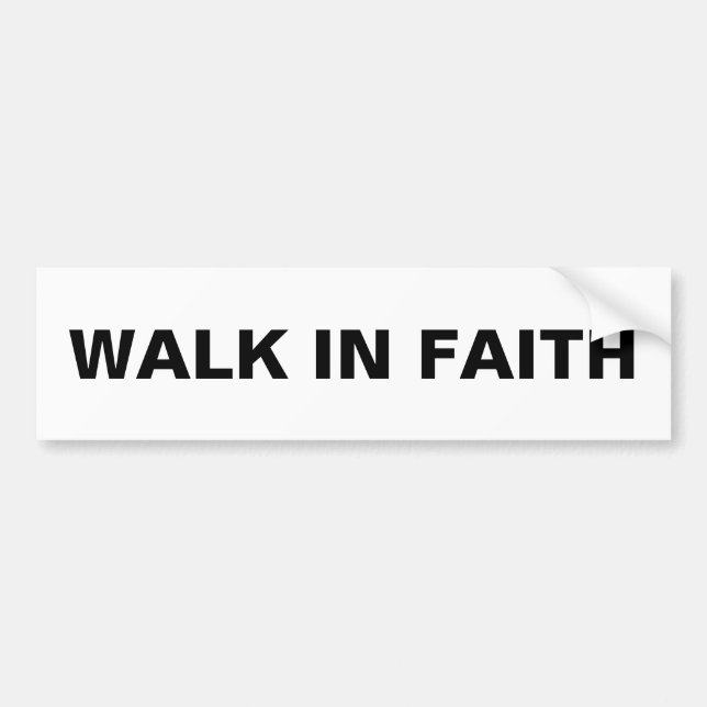 Pegatina Para Coche Cristiano Inspirador "Walk in Faith" (Frente)