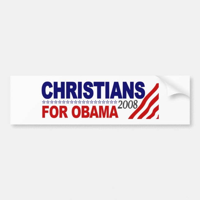 Pegatina Para Coche Cristianos para Obama (Frente)