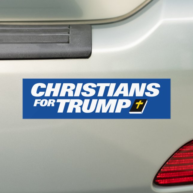 Pegatina Para Coche Cristianos Por Trump 2024 (en coche)