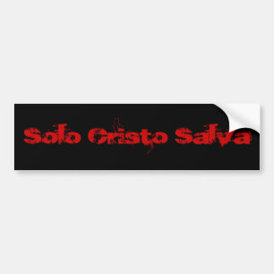 Pegatina Para Coche Cristo a solas Salva (Rojo/negro)