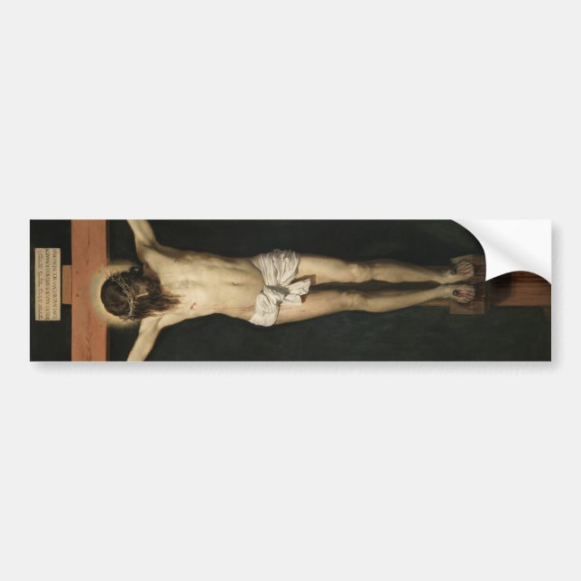 Pegatina Para Coche Cristo crucificado en la cruz (fe) (Velázquez) (Frente)