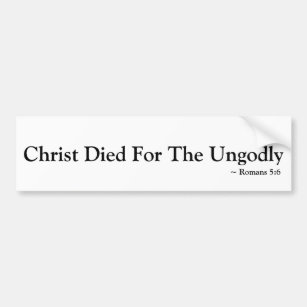Pegatina Para Coche Cristo murió por el impío, cristiano