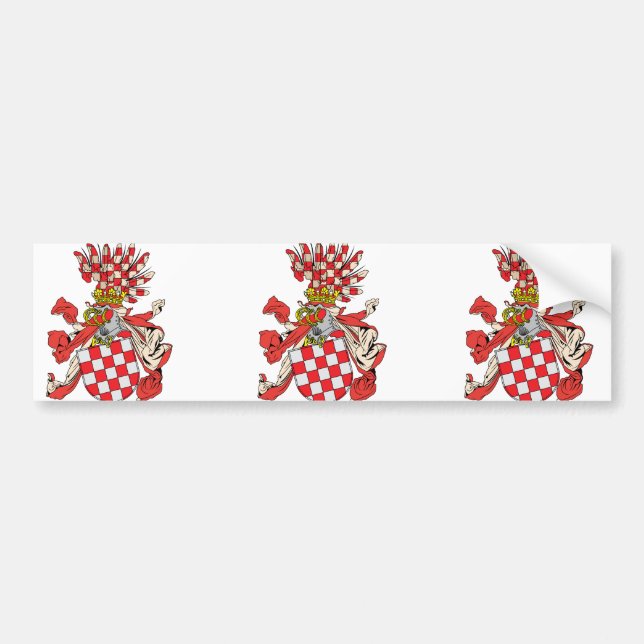 Pegatina Para Coche Croacia, Austria (Frente)