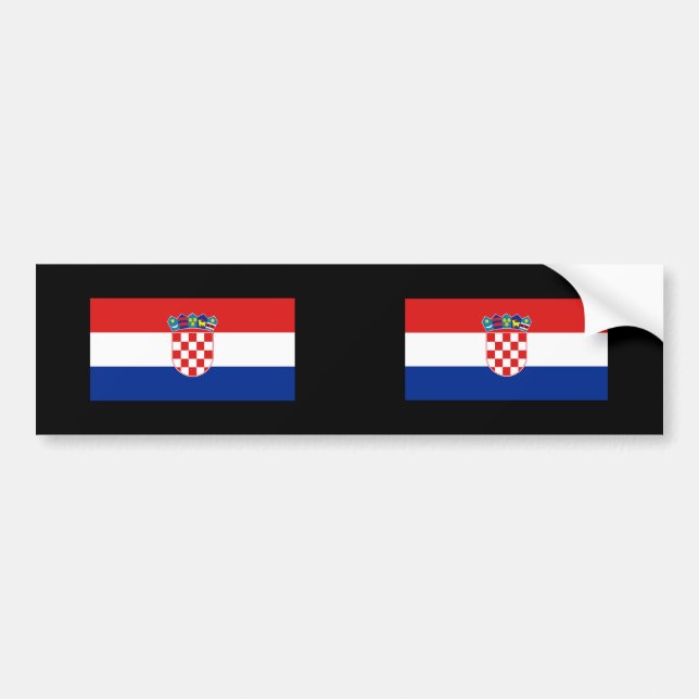 Pegatina Para Coche Croacia, Croacia (Frente)