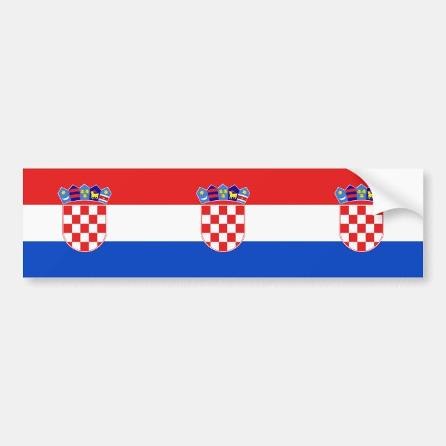 Pegatina Para Coche Croacia, Croacia (Frente)