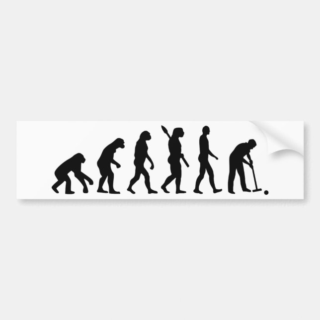 Pegatina Para Coche Croquet de la evolución (Frente)