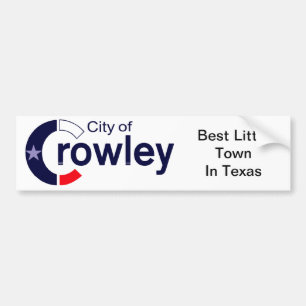 Pegatina Para Coche Crowley, adhesivo para parachoques de Texas