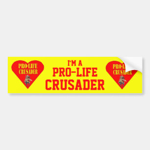 PEGATINA PARA COCHE CRUSADOR PRO LIFE