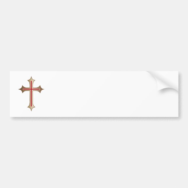 Pegatina Para Coche Cruz cristiana (Frente)