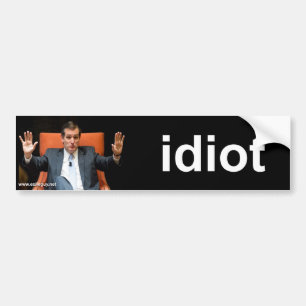 Pegatina Para Coche cruz de ted - idiota