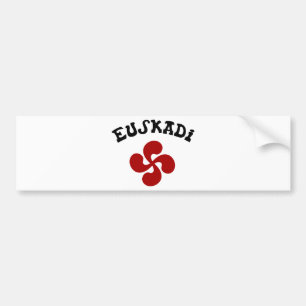 Pegatina Para Coche Cruz Vasca Euskadi Rojo