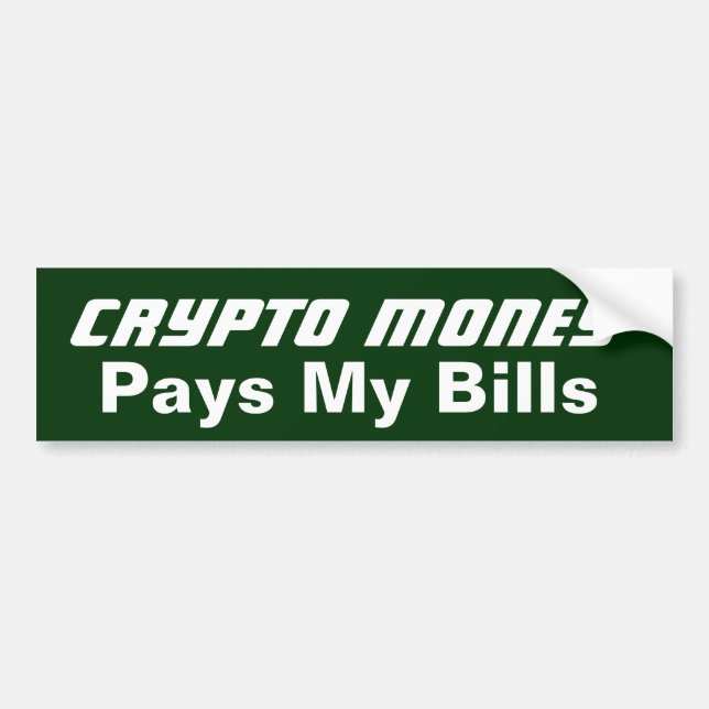 Pegatina Para Coche Crypto Money Paga Mis Billetes (Frente)