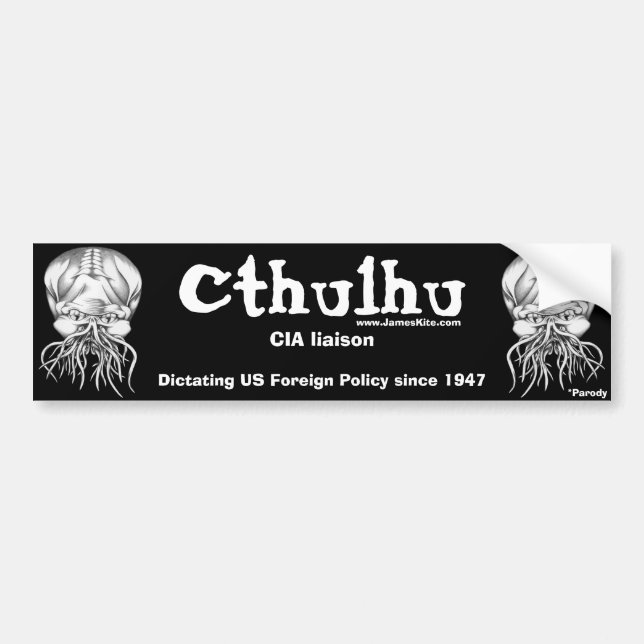 Pegatina Para Coche Cthulhu: Enlace de la Cia (Frente)