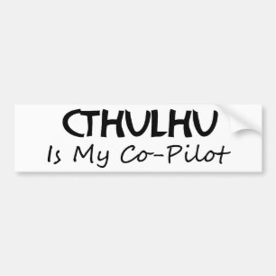 Pegatina Para Coche Cthulhu es mi copiloto