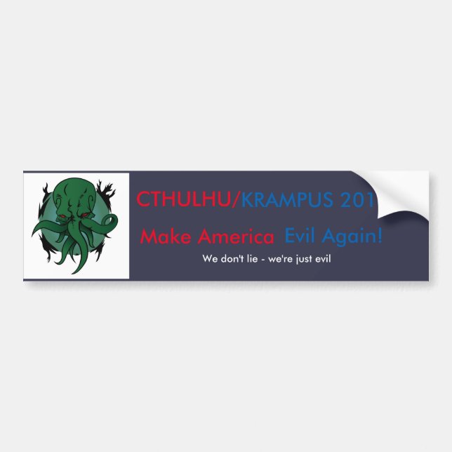 Pegatina Para Coche Cthulhu/Krampus 2016 (Frente)