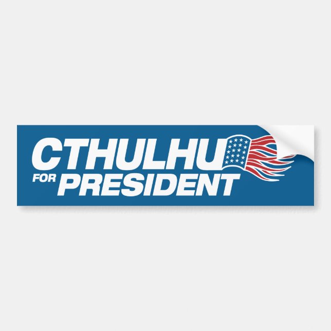 Pegatina Para Coche Cthulhu para el presidente (Frente)