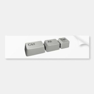 Pegatina Para Coche Ctrl Alt Del