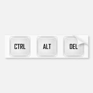Pegatina Para Coche Ctrl Alt Del