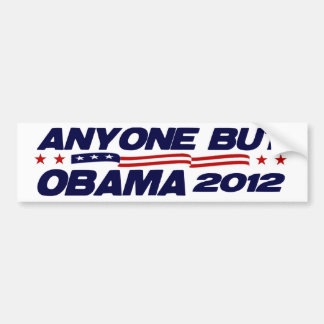 Pegatina Para Coche Cualquier persona pero Obama 2012