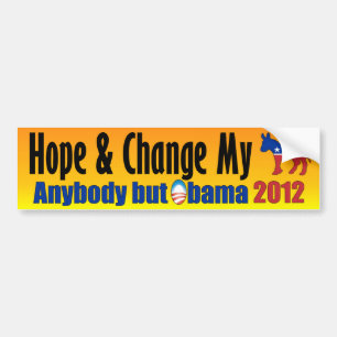 Pegatina Para Coche Cualquier persona pero Obama 2012 - Obama anti