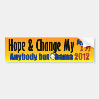 Pegatina Para Coche Cualquier persona pero Obama 2012 - Obama anti