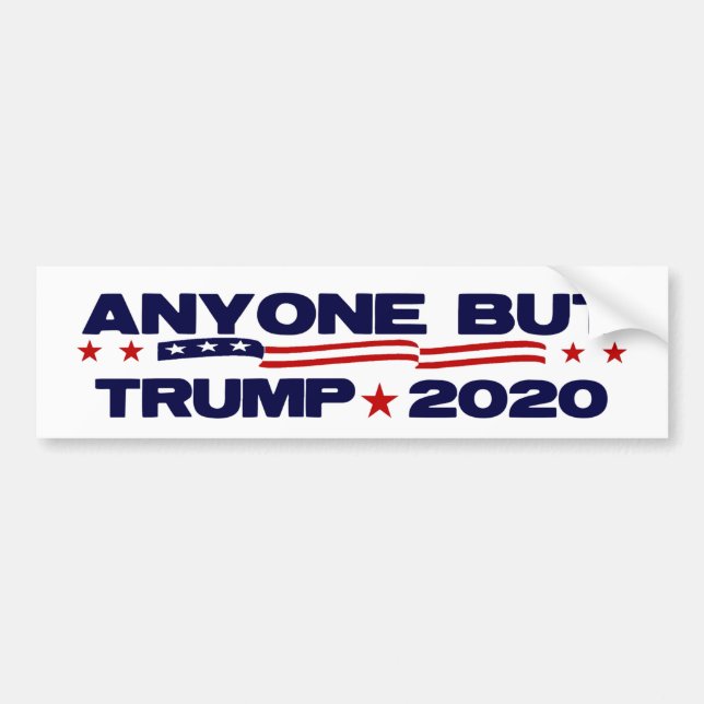 Pegatina Para Coche Cualquiera menos Trump 2020 (Frente)