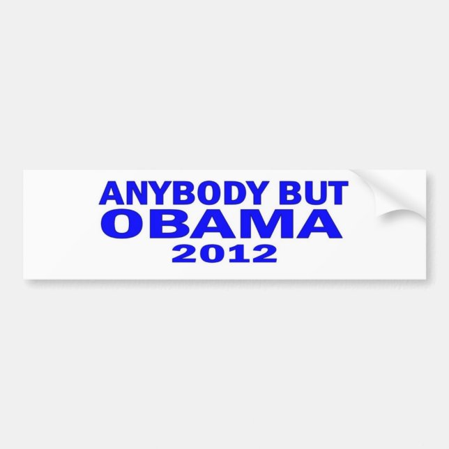 Pegatina Para Coche Cualquiera pero Obama 2012 (Frente)