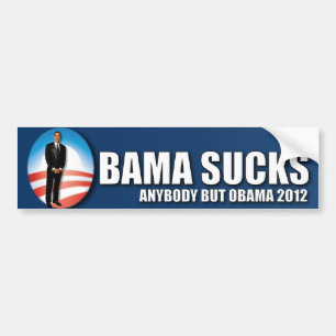 Pegatina Para Coche Cualquiera pero Obama 2012 - Obama chupa