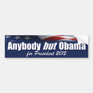 Pegatina Para Coche Cualquiera pero Obama para el presidente - 2012