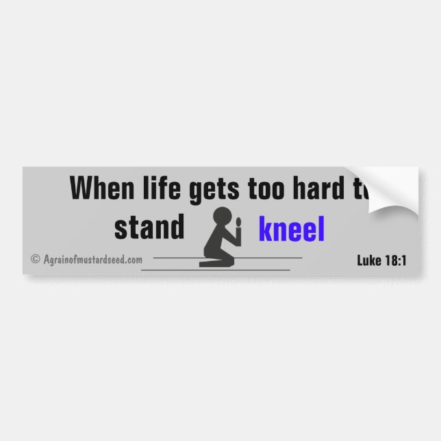 Pegatina Para Coche Cuando la vida se pone muy dura (Frente)