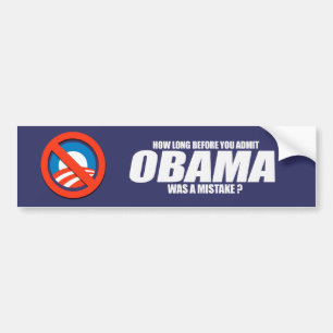 Pegatina Para Coche Cuánto tiempo antes de que usted admita Obama era