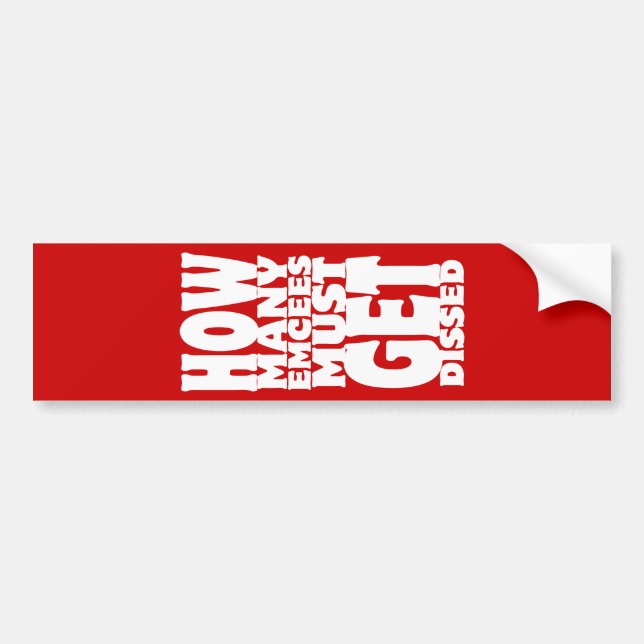 Pegatina Para Coche ¿Cuántos Emceos Deben Quedar Desfasados? (Frente)