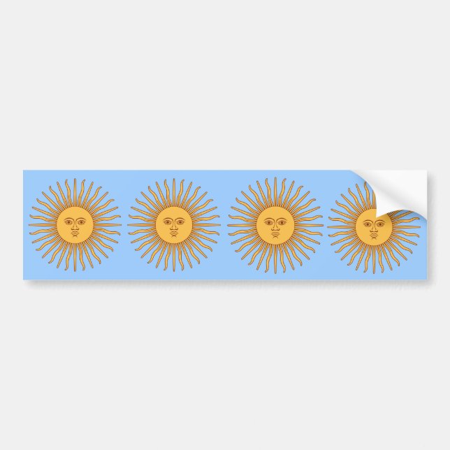 Pegatina Para Coche Cuatro Argentina "Sol de Mayo" (Frente)