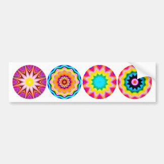 Pegatina Para Coche Cuatro Mandalas fractales 02